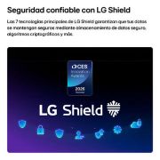 LG 65'' LG QNED AI QNED70 Mini LED 4K Smart TV 2026, LG Shield, applied to LG QNED AI QNED70 Mini LED, is shown with an LG Shield logo at the center, security icons below, and a 2026 CES Innovation Awards Honoree badge above, representing data and syste, 65QNED70BSA, thumbnail 7
