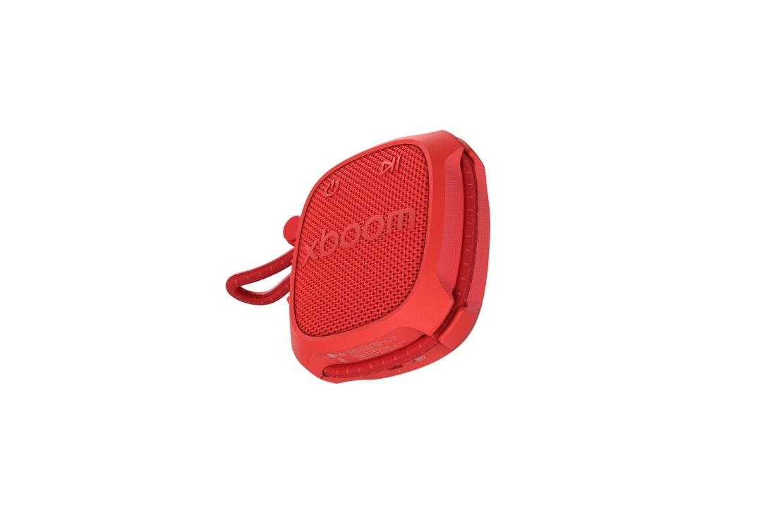 LG xboom Rock por will.i.am | Bocina Bluetooth con una durabilidad extrema para exteriores, vista en ángulo bajo desde la izquierda, ROCK, thumbnail 7