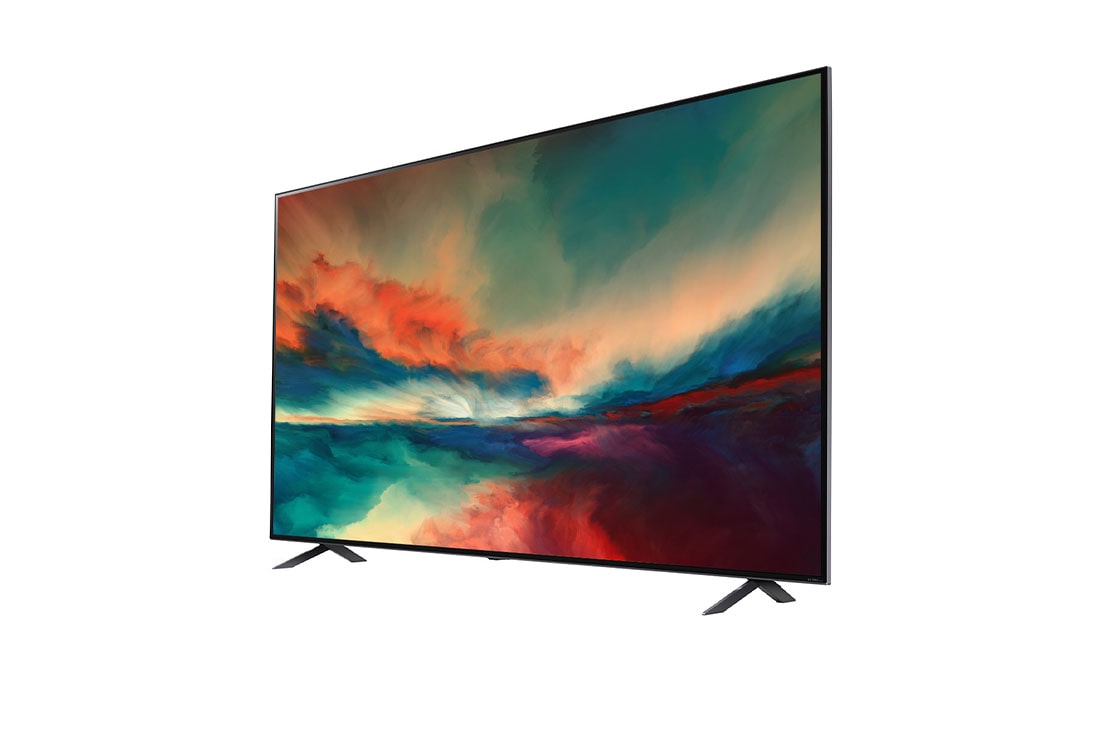 LG Pantalla LG QNED miniLED 86'' QNED85 4K SMART TV con ThinQ AI, Vista lateral de 30 grados con imagen de relleno, 86QNED85SRA, thumbnail 3