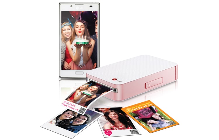 LG Impresora Portátil POCKET PHOTO con Tecnologia ZINK (sin tinta), Con soporte para Bluetooth, Función de generador de código QR ​​y NFC., PD233
