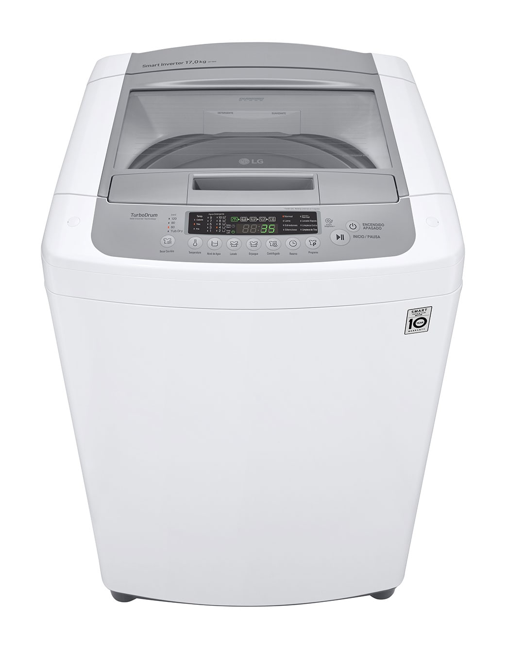 Lavadora Carga Superior 17Kg LG WT17WPBK Blanco LG Panama
