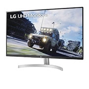 LG Monitor UHD (4K) 31.5'' HDR, Vista lateral de +15 grados, 32UN500-W, thumbnail 2