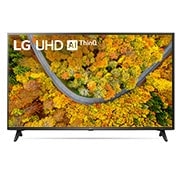 LG UHD AI ThinQ 50'' UP75 4K Smart TV, Procesador α5 AI , Vista frontal del televisor LG UHD, 50UP7500PSF, thumbnail 1