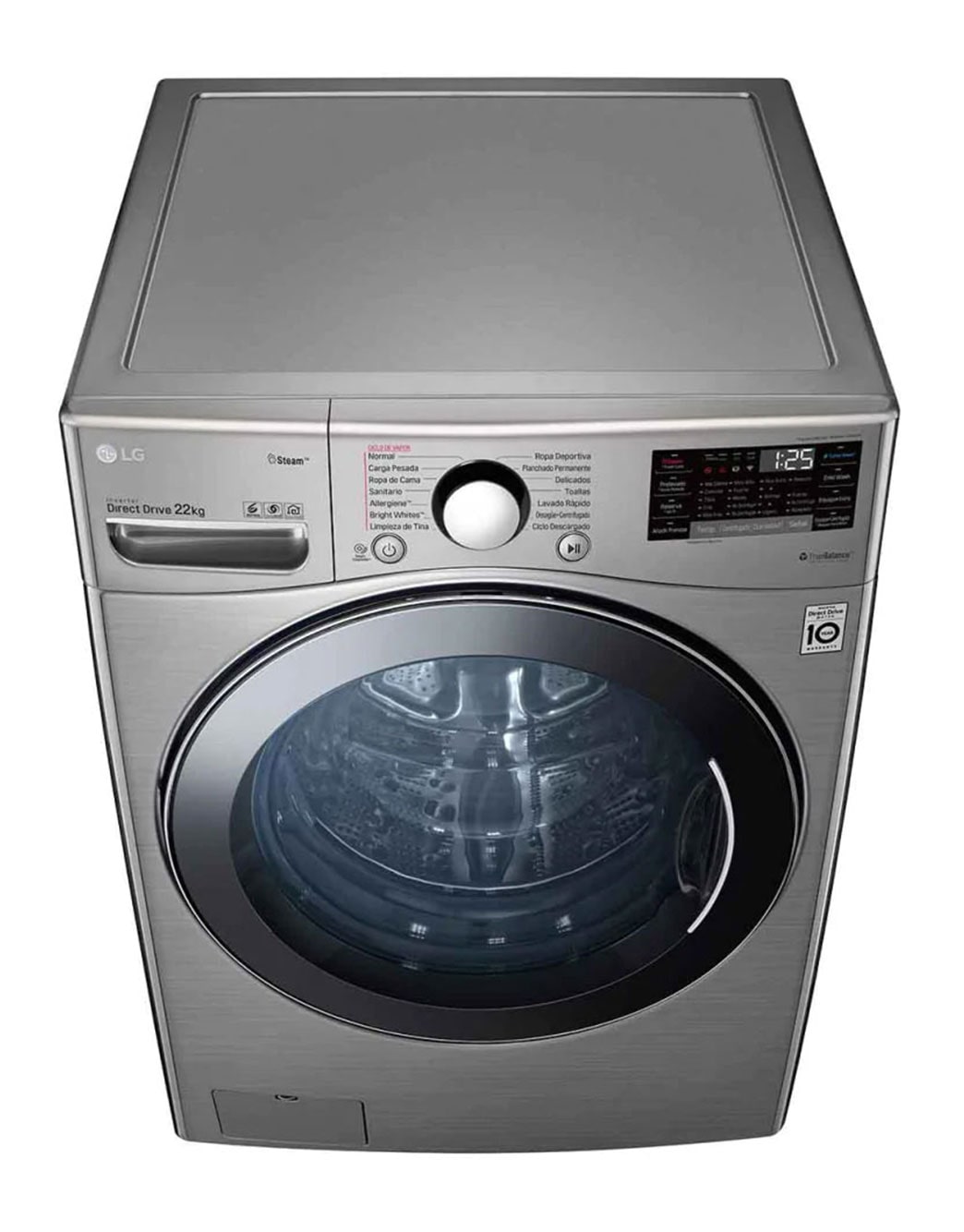 LG 22kg Lavadora Carga Frontal con Direct Drive Inverter & ThinQ, Color