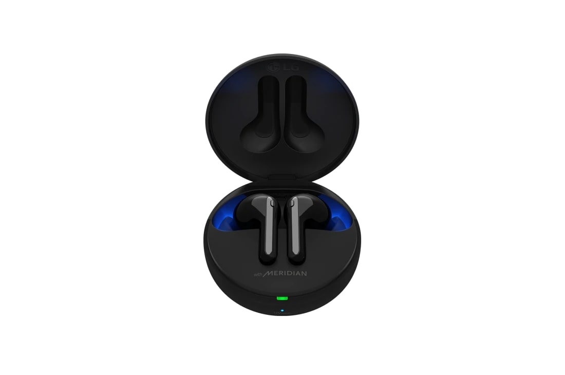 LG TONE Free FN7 | schwarz | Wireless Earbuds mit MERIDIAN-Sound und Noise Cancelling, HBS-FN7 Black