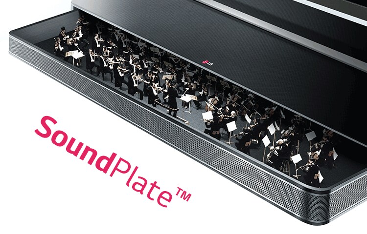 LG SoundPlate™ 4.1 Soundsystem mit integrierten Dual-Subwoofern und schlankem Design (nur 35mm hoch), LAP340