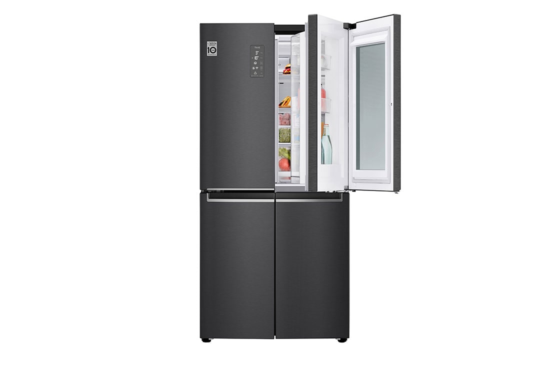 LG Multi-Door mit InstaView Door-in-Door ® | 530 Liter Kapazität |  Energieeffizienzklasse E | Matte Black Steel | GMQ844MC5E | LG Schweiz