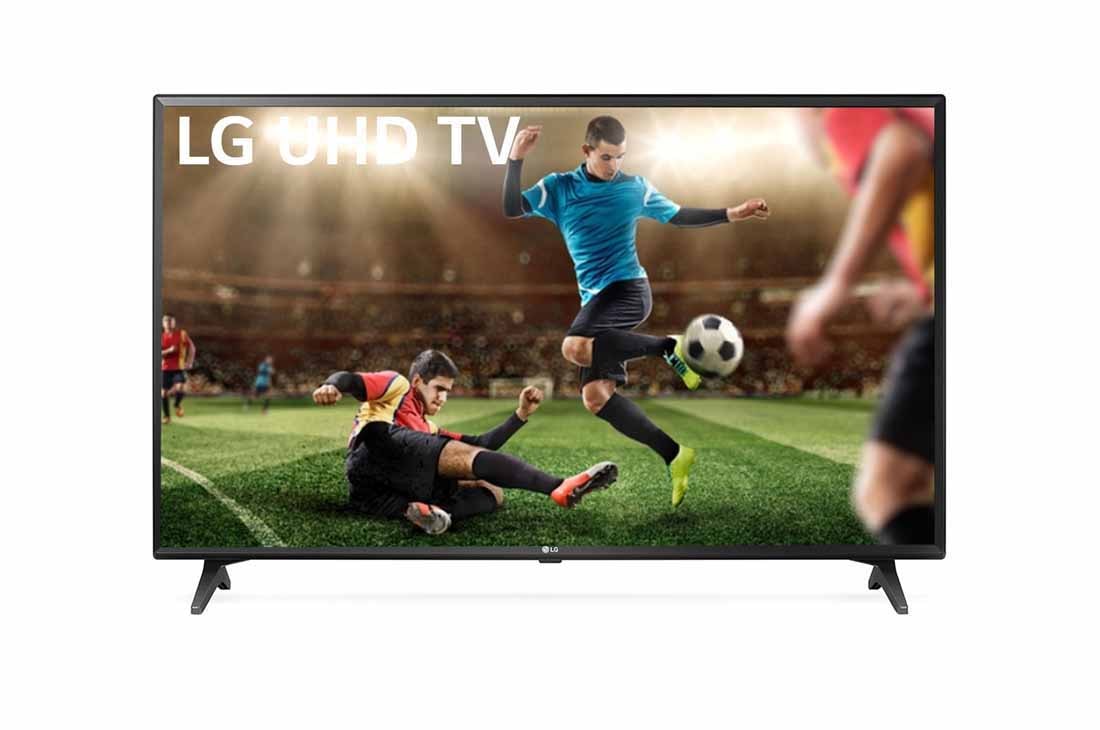 LG 43“ UHD TV, Vorderansicht mit eingefügtem Bild, 43UN71006LB