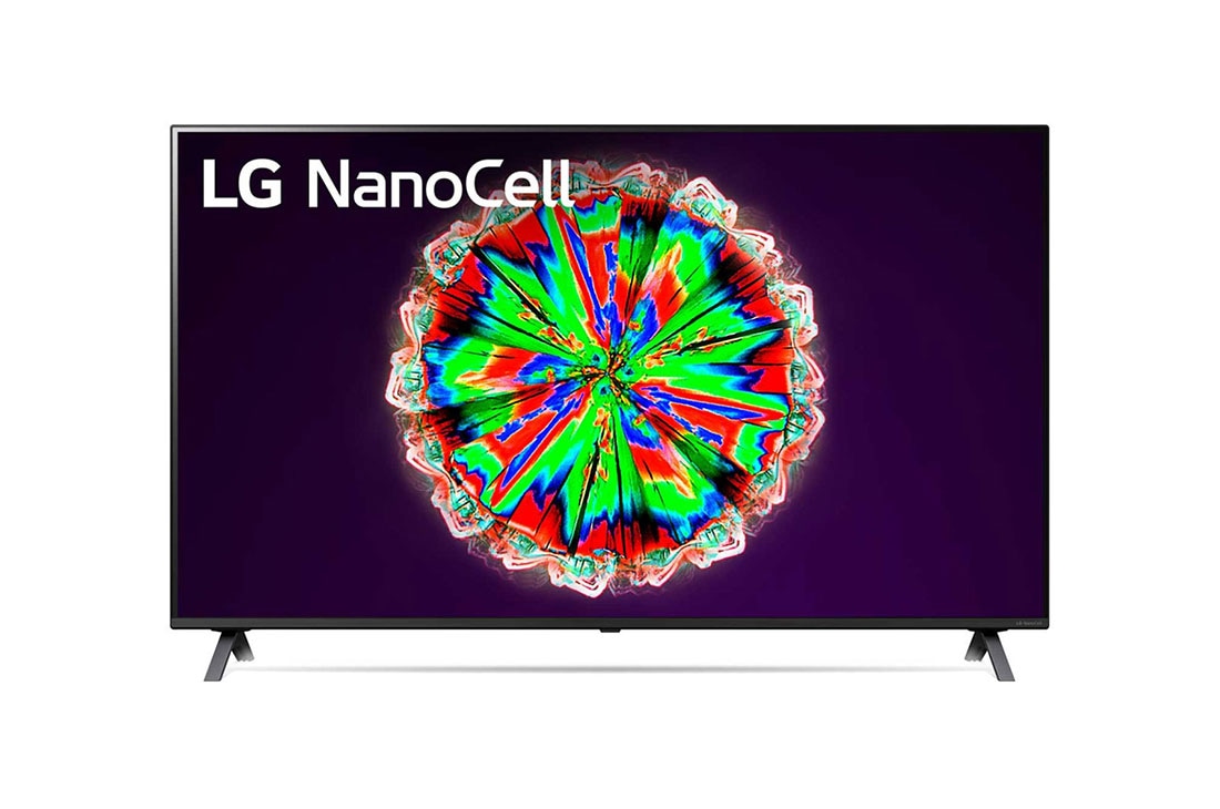 LG 55“ LG NanoCell TV, Vorderansicht mit eingefügtem Bild, 55NANO806NA