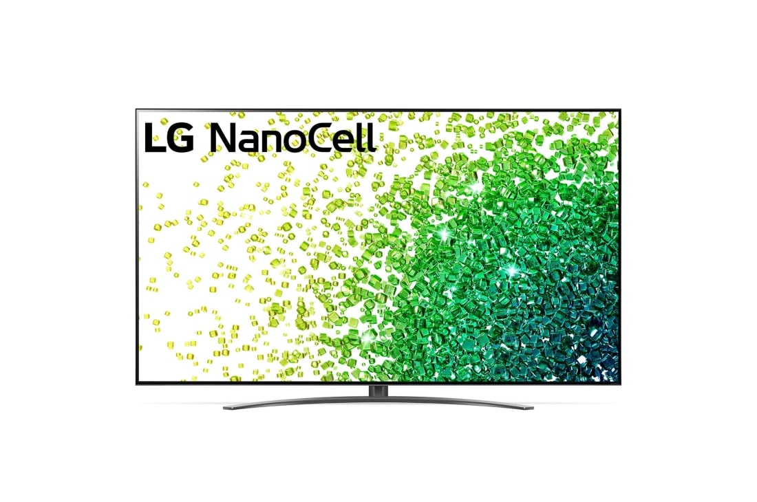LG 86“ LG 4K NanoCell TV NANO86, Eine Vorderansicht des LG NanoCell TV, 86NANO869PA