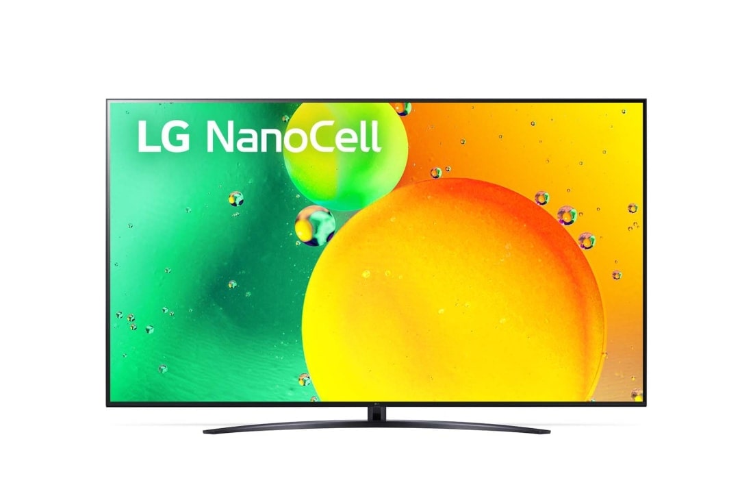 LG 86“ LG NanoCell TV , Eine Vorderansicht des LG NanoCell TV, 86NANO769QA