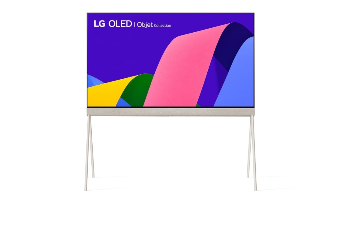 LG Objet Collection - Posé 55'' 4K OLED TV, Pose von vorne gesehen., 55LX1Q9LA