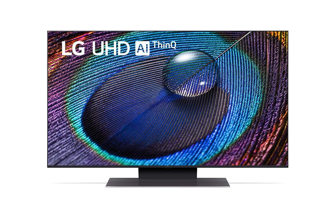 LG 43“ LG UHD TV, Eine Frontansicht des LG UHD TV, 43UR91006LA