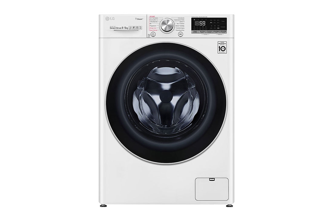 LG Waschtrockner | 9kg waschen / 6kg trocknen | AI DD™ | Steam+™, V7WD96H1