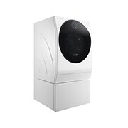 LG Signature TWINWash™ | 12 kg + 2 kg | A+++ -60% | Centum System™ | SmartThinQ™, LG SIGNATURE Smart wi-fi Enabled Washer/Dryer Combo, 45 degree side view, LUWM101HWA, thumbnail 4, LSF100W, thumbnail 3