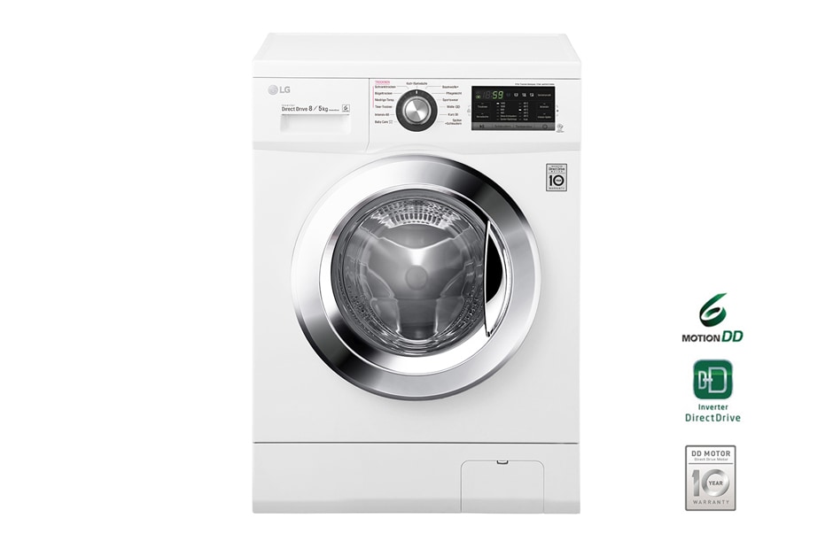 LG Waschtrockner mit 6 Motion DirectDrive™-Technologie. 8 kg Waschen / 5 kg Trocknen, F14G6TDM2NH