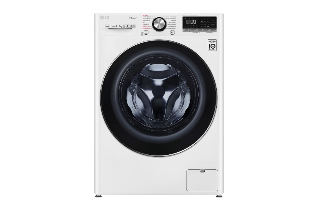 LG Waschtrockner | 9kg Waschen/ 6kg Trocknen | AI Direct Drive™ | Steam+™ | TurboWash 360°, V9WD96H2