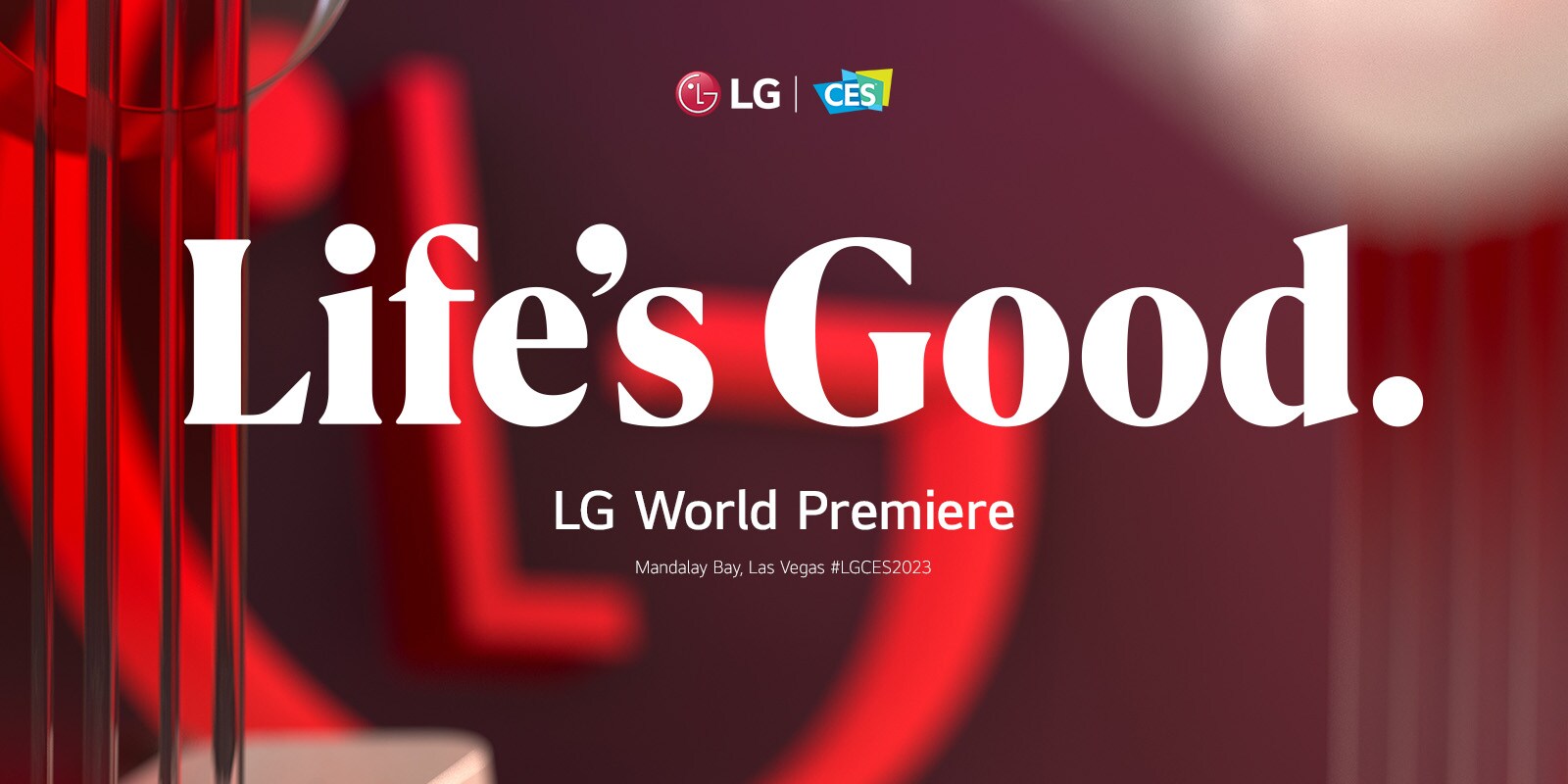 Thème du CES 2023 de LG Electronics « La vie est belle ».