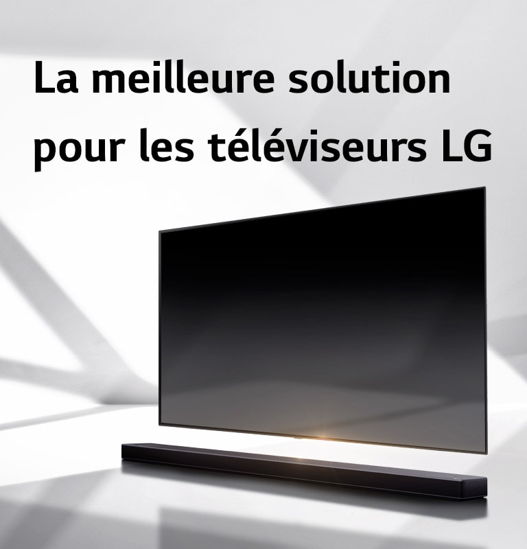 LG Barre de son LG dotée d'une puissance de sortie de 300 W, de 2.1 canaux,  de la fonction de Calibration automatique du son et TV Sound Sync