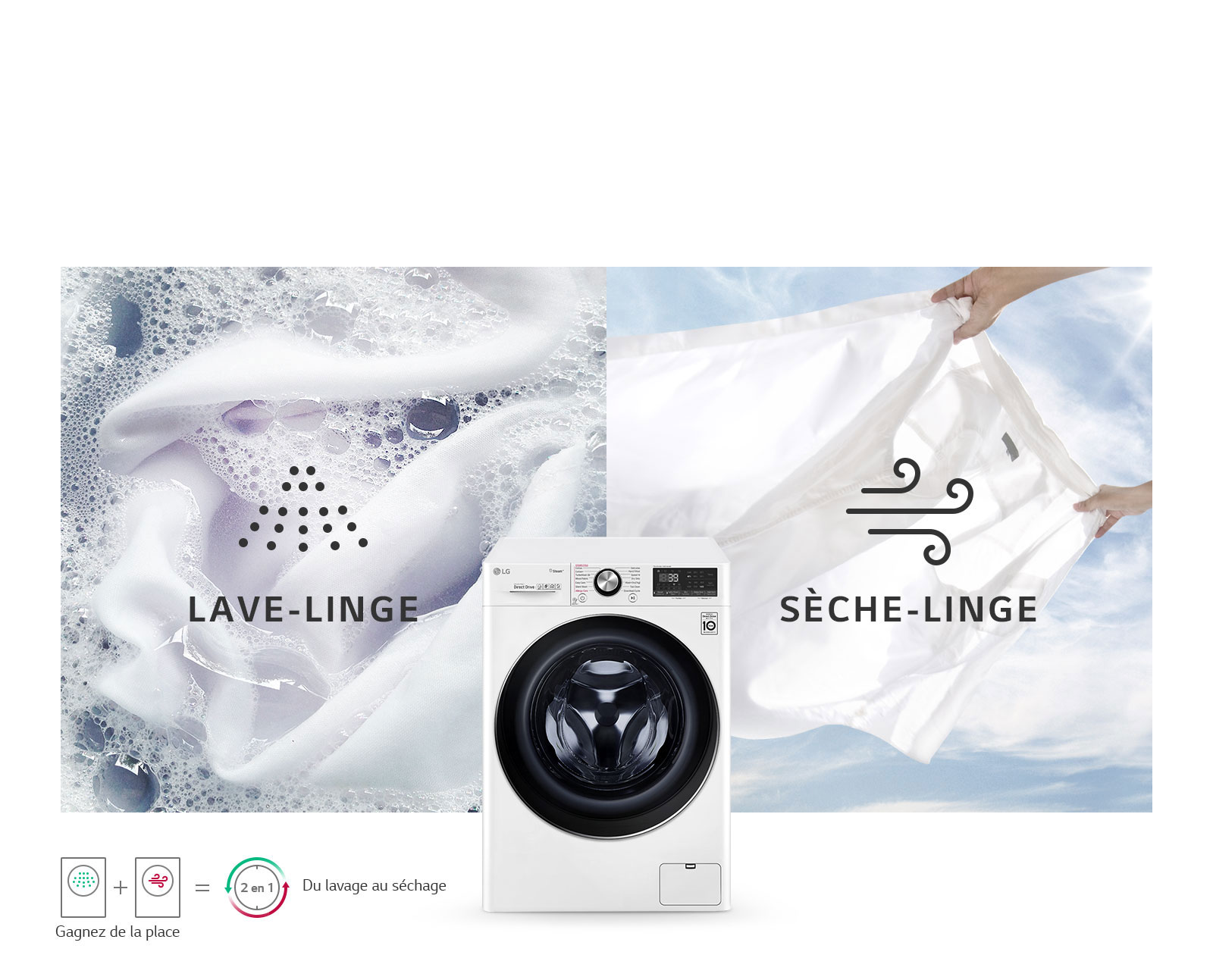 V5WD85 SLIM Lave-linge séchant combiné - Combi lave-linge ⋅ Sèche-linge