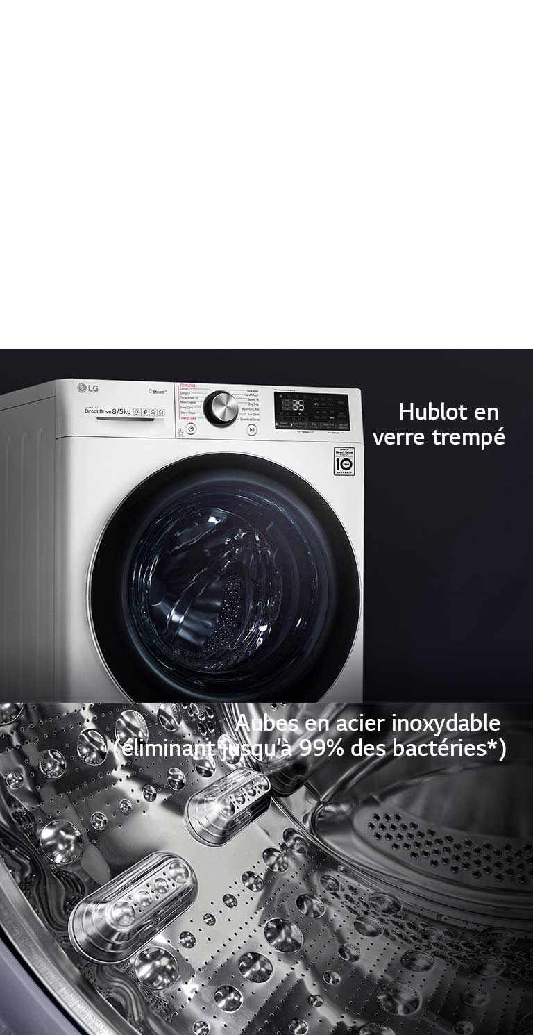 V5WD85 SLIM Lave-linge séchant combiné - Combi lave-linge ⋅ Sèche-linge