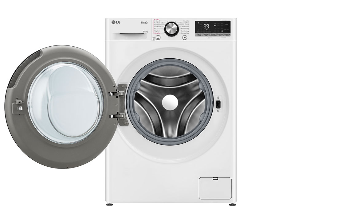 Lave-linge/sèche-linge avec 1.400 tpm., Classe d'efficacité énergétique  D/A, 9 kg lavage, 6 kg séchage, Blanc avec anneau hublot noir, W4WR7096Y