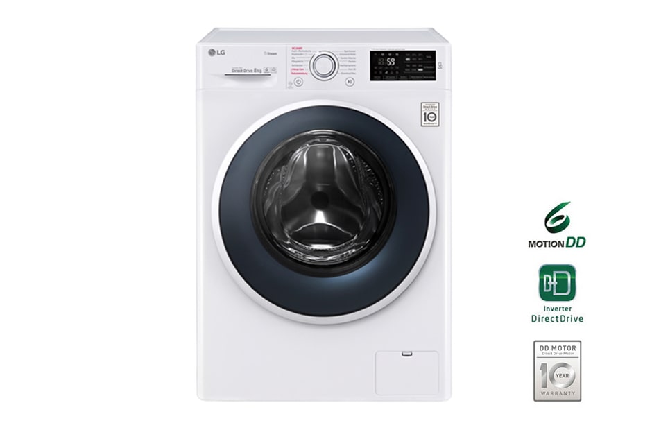 LG Lave-linge 8 KG, 6 Motion Direct Drive™, SPA Steam, Smart Diagnosis™, Moteur Direct Drive™ garanti 10 ans, F14WM8TS1