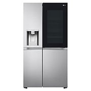 LG Nouveau réfrigérateur LG avec InstaViewThinQ™, vue de face du réfrigérateur ouvert sur les aliments, GSXV91BSAE, thumbnail 4