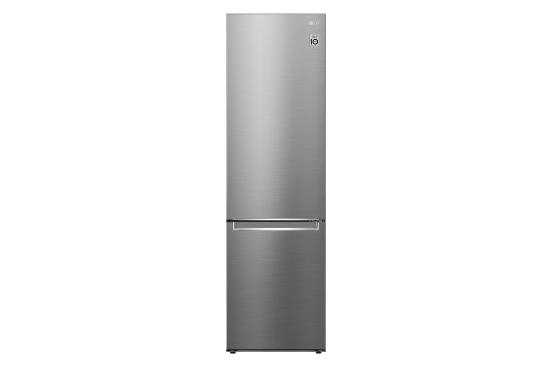 LG Réfrigérateur-congélateur | 384 litres de volume utile | Classe d'efficacité énergétique C | Steel | 203 cm de hauteur | Smart Inverter Compressor | GBB72PZECN1, front view, GBB72PZECN1