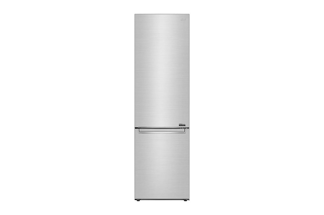 LG Réfrigérateur-congélateur | 384 litres de volume utile | Classe d'efficacité énergétique A | Acier inoxydable Premium | 203 cm | Inverter Linear Compressor® | GBB92STBAP, Front view, GBB92STBAP