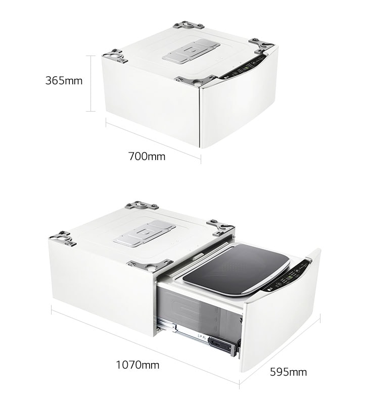 LG - Mini lave-linge 60cm 2kg blanc - FM27K5WH twinwash mini - Vente petit  électroménager et gros électroménager