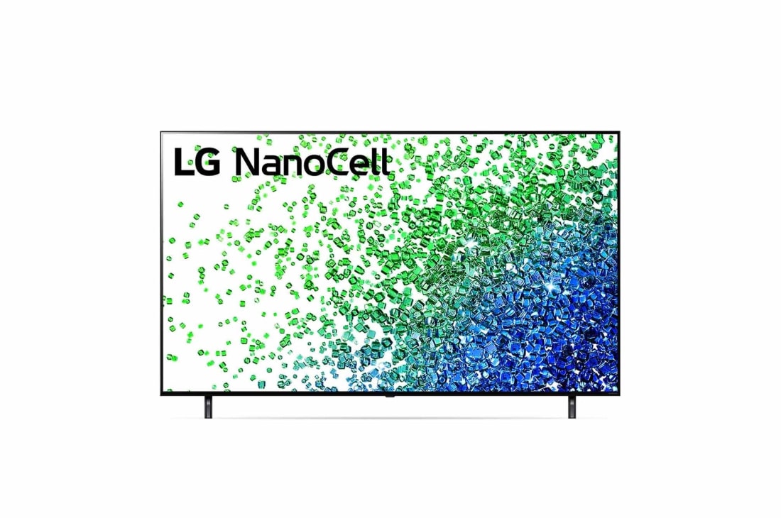 LG 75“ LG 4K NanoCell TV NANO80, Eine Vorderansicht des LG NanoCell TV, 75NANO809PA