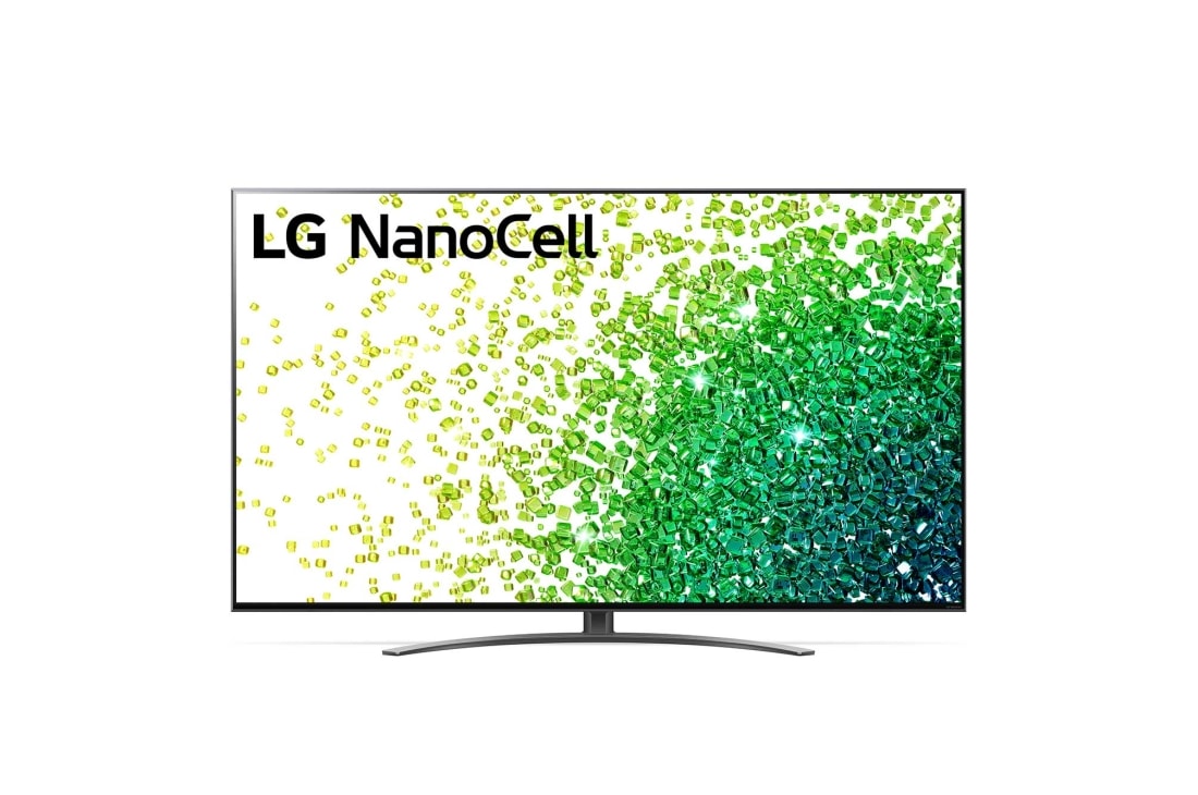LG 55“ LG 4K NanoCell TV NANO86, Eine Vorderansicht des LG NanoCell TV, 55NANO869PA