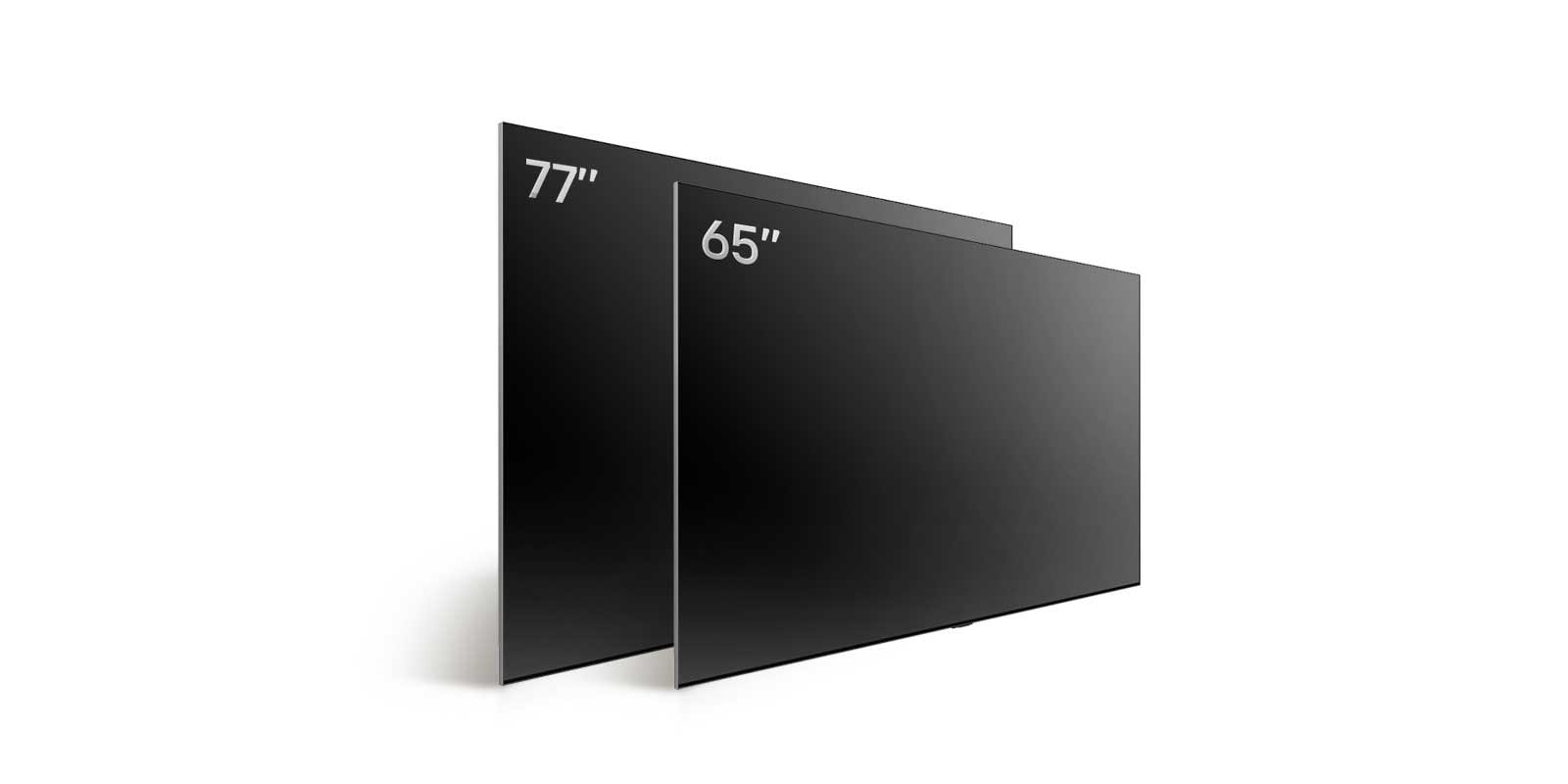 对比不同尺寸的 LG OLED TV, OLED C4，显示 OLED C4 42寸、OLED 48寸、OLED C4 55寸、OLED C4 65寸、OLED C4 77寸 和 OLED C4 83寸。