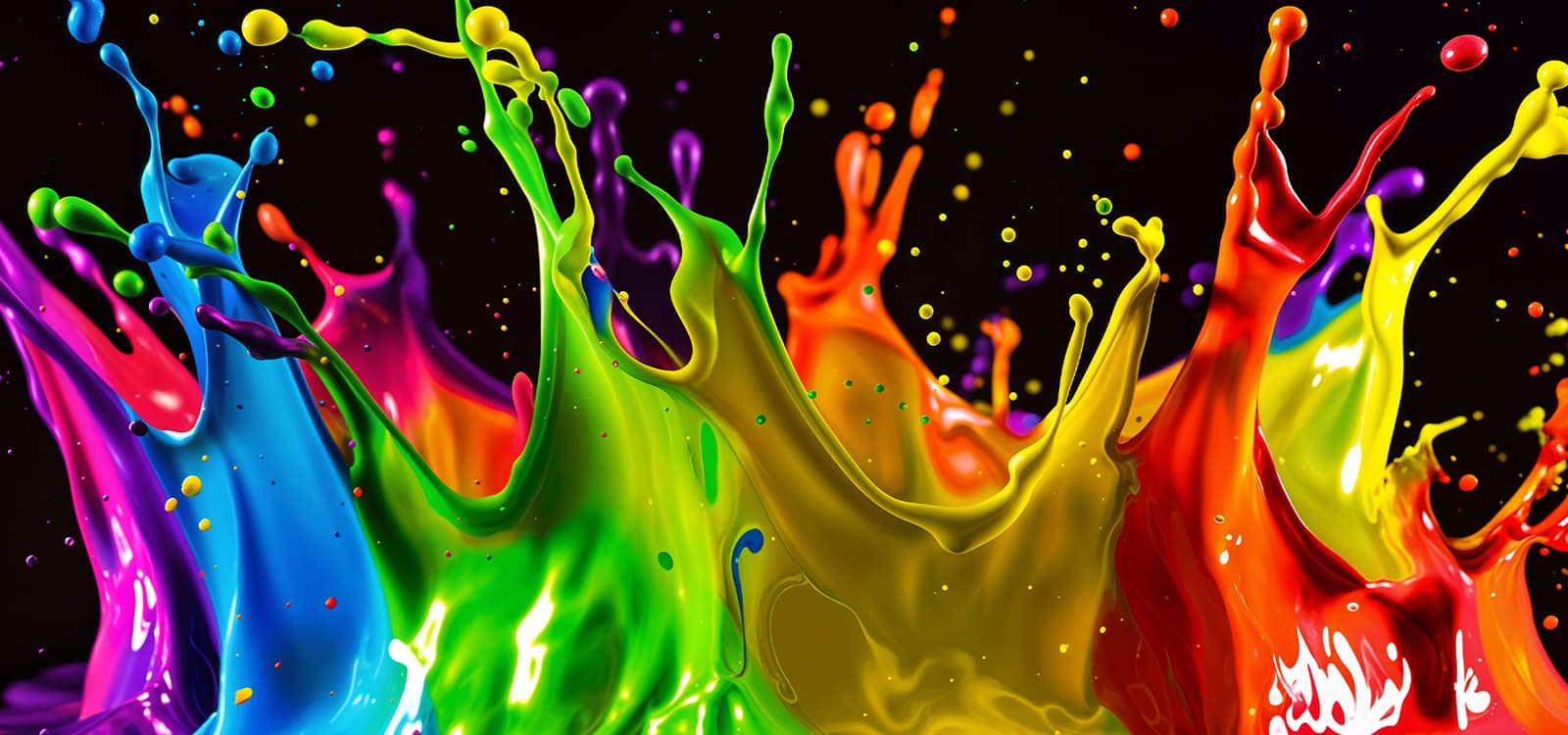 配备 Dynamic QNED Color Pro 的 LG QNED evo AI QNED82 Mini LED 屏幕上呈现了生动流畅的多彩、如颜料般的动态效果，过渡自然顺滑，色彩范围超出普通量子点显示屏。