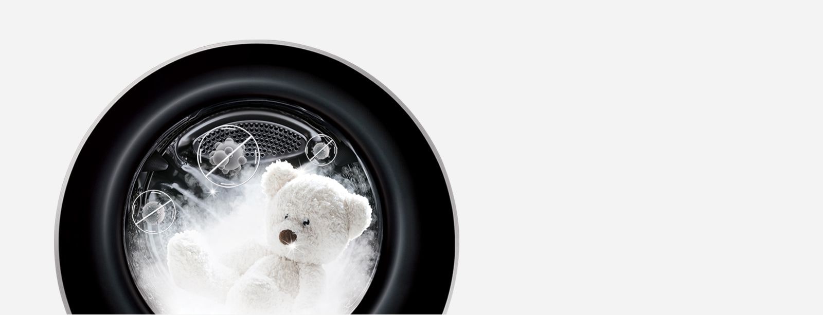 蒸汽呵护 祛除细菌*、螨虫*和病毒*