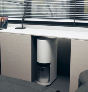 LG除湿机很容易存放在桌子下面