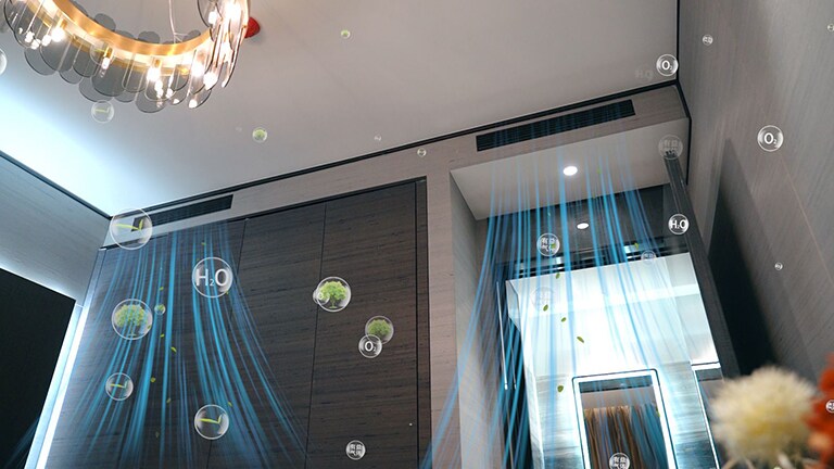 为了克服冬季北京地区空气干燥的特点，LG DX-AHU特别采用湿膜加湿器，向室内加湿，其设置在室内回风口的湿度传感器，测定室内环境的湿度，反馈空调机组进行加湿活动，使室内相对湿度适宜，打造舒适、健康的室内环境。