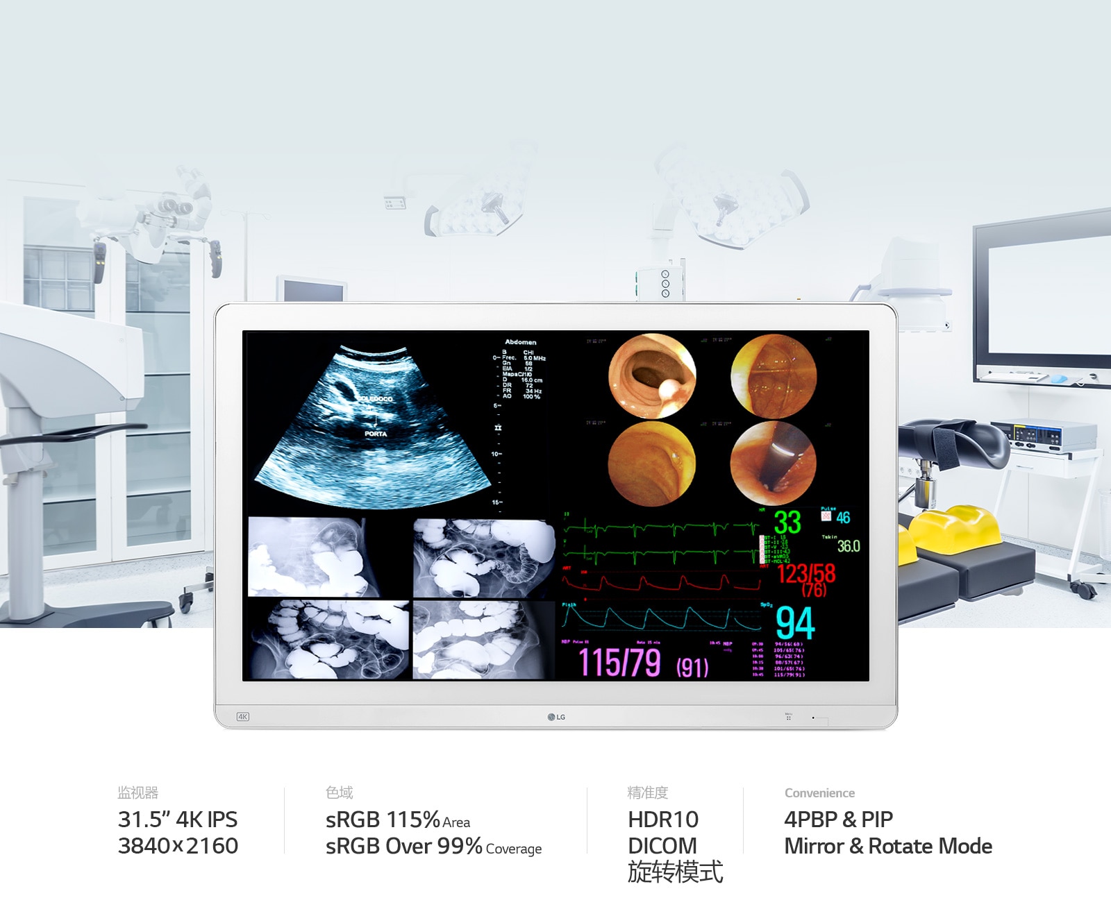 大屏幕显示，提高手术精度