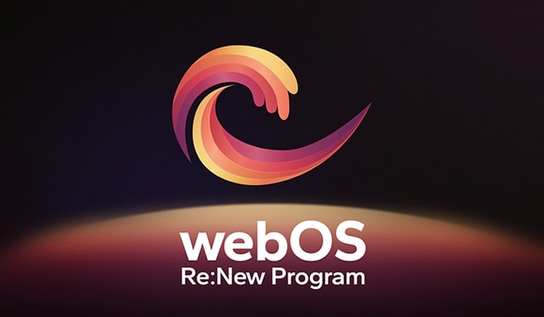 webOS Re:New Program 徽标和名称。