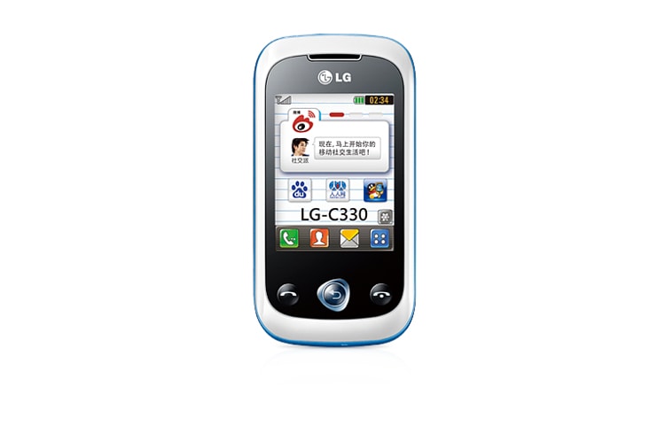 LG Qwerty全键盘，丰富社交网络应用，2.4英寸全触控屏，多媒体娱乐, C330, thumbnail 1
