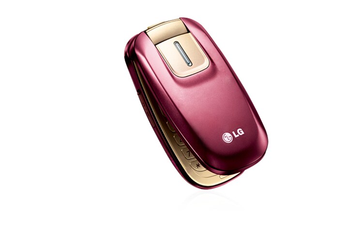 LG 贝壳机身造型，6万5千色彩屏，语音记事，500组大容量电话本, KG376-Red