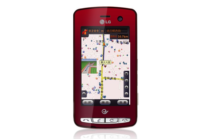 LG 3.0英寸超精细全触屏，灵动拖曳便捷桌面组件，全网页浏览，便捷滚动侧键，GPS定位导航。, KV800