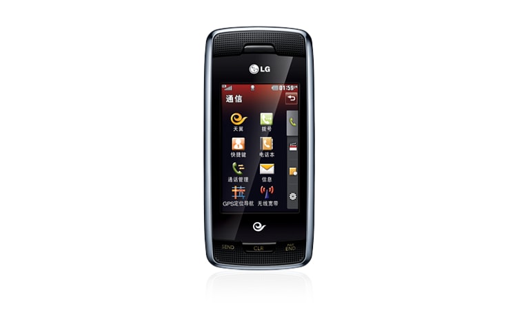 LG CDMA 1x EVDO高速无线网络，外屏全触控设计，Qwerty键盘, KV920