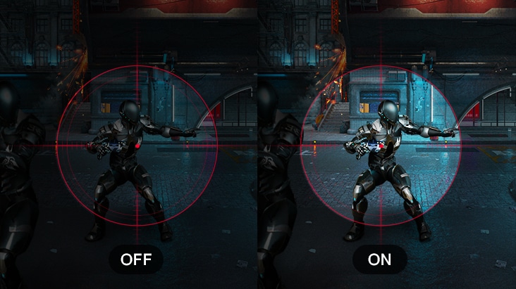 Showing the Black Stabilizer fuction in action through the UltraGear monitor.	