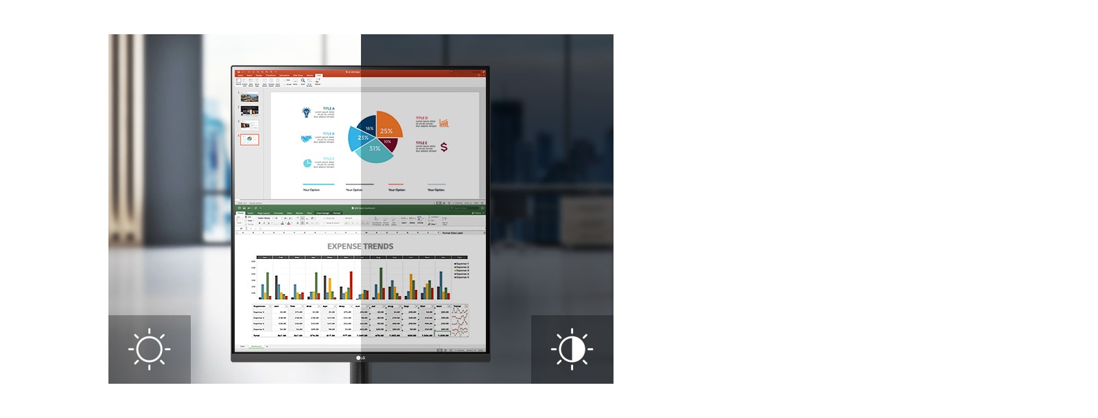 传感器对光线做出反应，根据光线进行显示亮度调整。