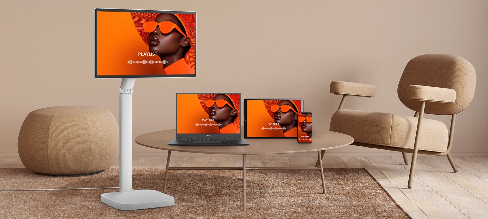 Effortlessly share content from your smart device to our monitor with AirPlay 2* (for Apple devices), Screen Share** (for Android devices). Connect instantly and enjoy a seamless viewing and audio experience on a larger screen with just a few taps.	
