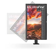 LG 31.5英寸 Ergo系列UHD 4K  IPS显示器，搭载USB Type-C™, Side View Monitor Tilted Upward, 32UN880, thumbnail 7