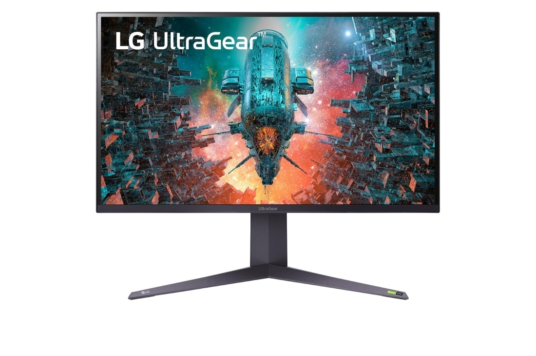 LG 32” UltraGear™ UHD 4K VESA DisplayHDR™ 1000 游戏显示器, 正视图, 32GQ950-B