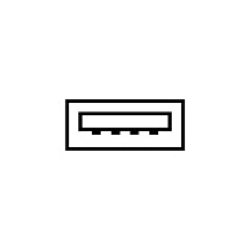 USB 3.0 downstream pictogram.